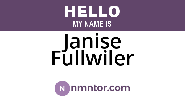 Janise Fullwiler