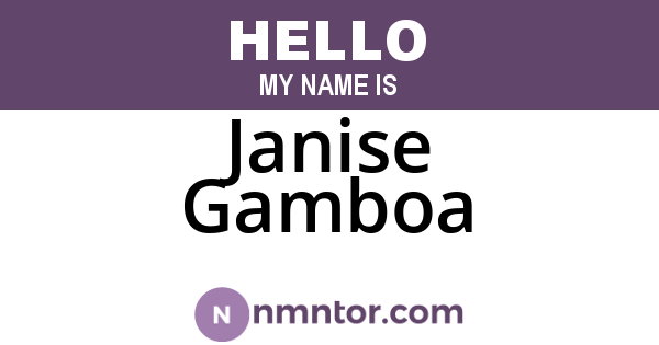 Janise Gamboa