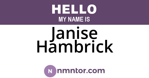 Janise Hambrick