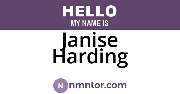 Janise Harding