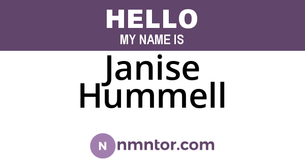 Janise Hummell