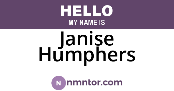 Janise Humphers