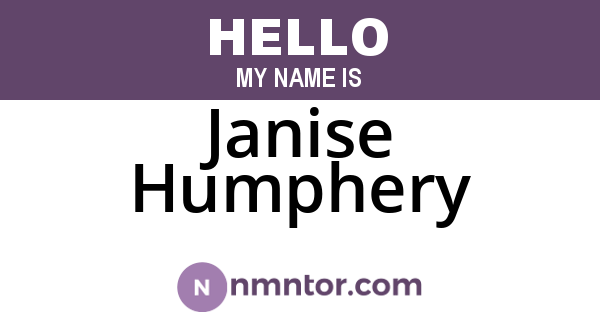 Janise Humphery