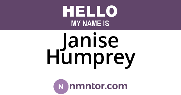 Janise Humprey