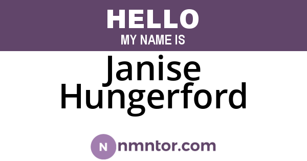 Janise Hungerford