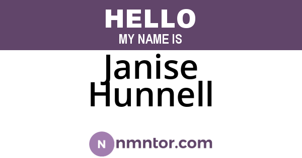 Janise Hunnell