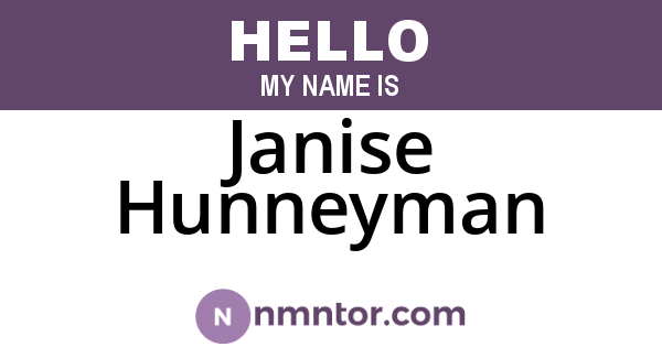 Janise Hunneyman