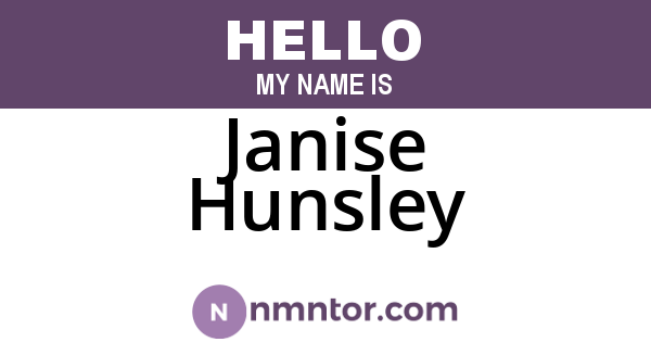 Janise Hunsley