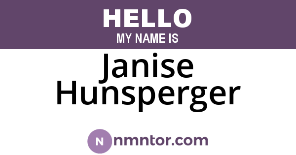 Janise Hunsperger