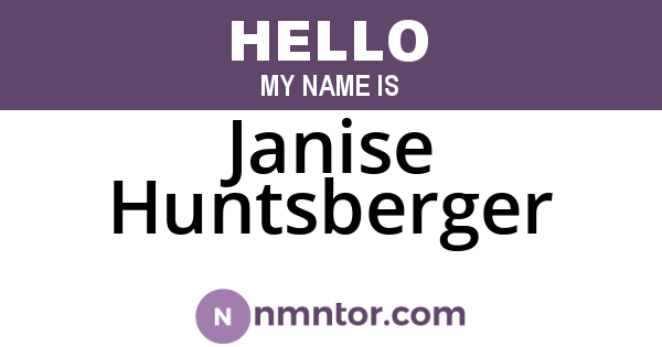 Janise Huntsberger