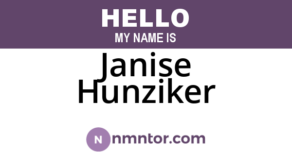 Janise Hunziker