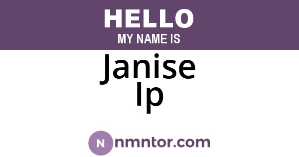 Janise Ip