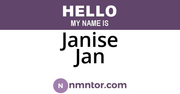 Janise Jan
