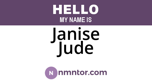 Janise Jude