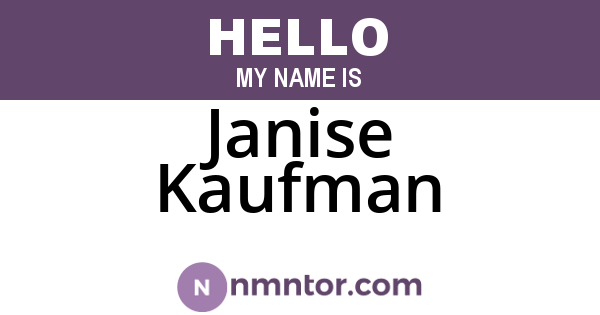 Janise Kaufman