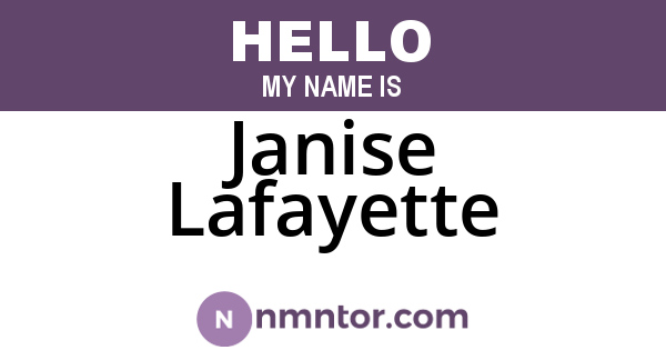 Janise Lafayette