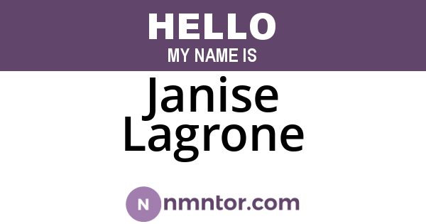 Janise Lagrone