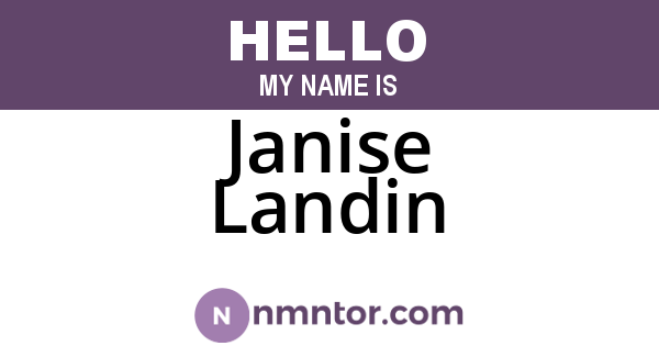 Janise Landin