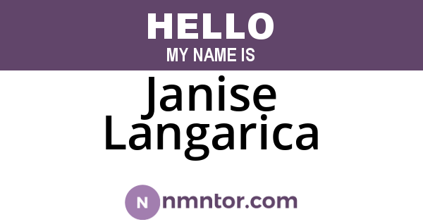 Janise Langarica
