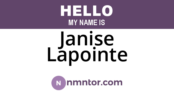 Janise Lapointe