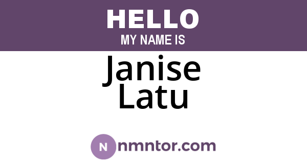 Janise Latu