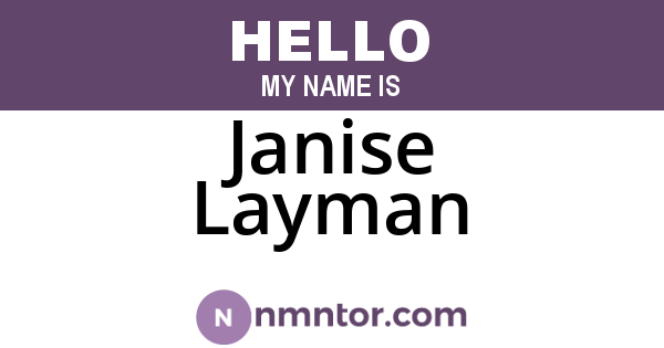 Janise Layman