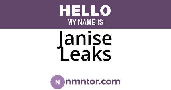 Janise Leaks
