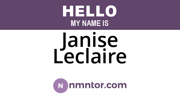 Janise Leclaire
