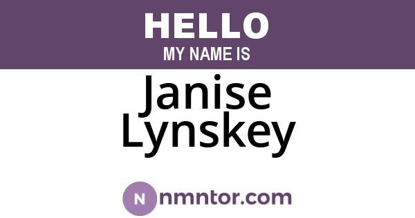 Janise Lynskey
