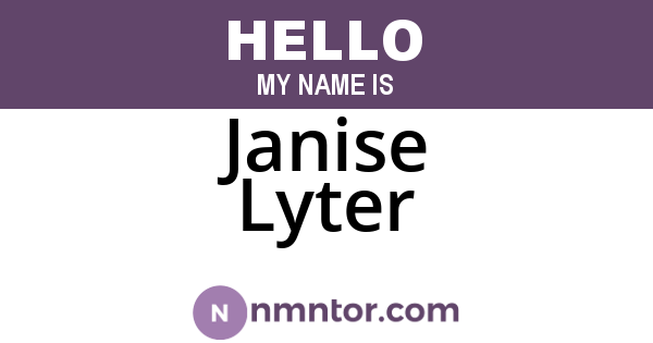 Janise Lyter