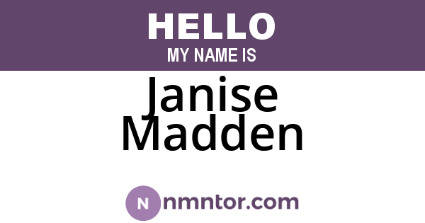 Janise Madden