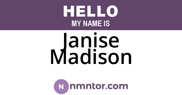 Janise Madison