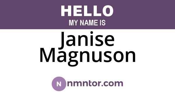 Janise Magnuson