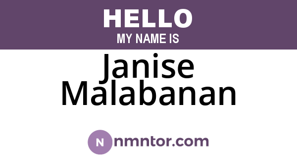 Janise Malabanan