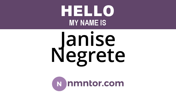 Janise Negrete