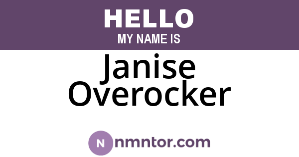 Janise Overocker