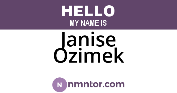 Janise Ozimek
