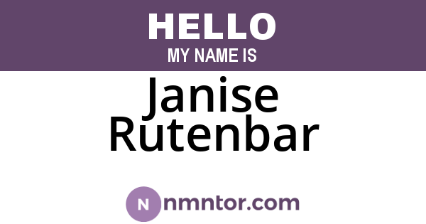Janise Rutenbar