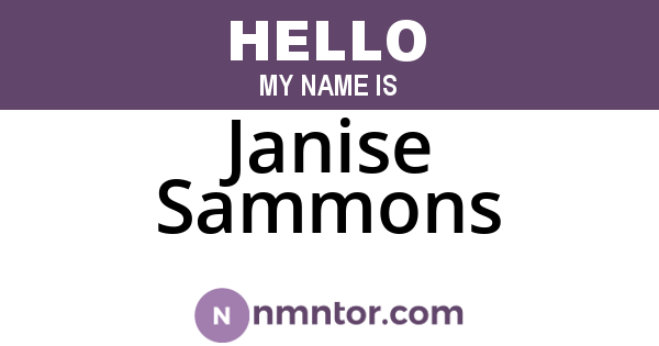 Janise Sammons