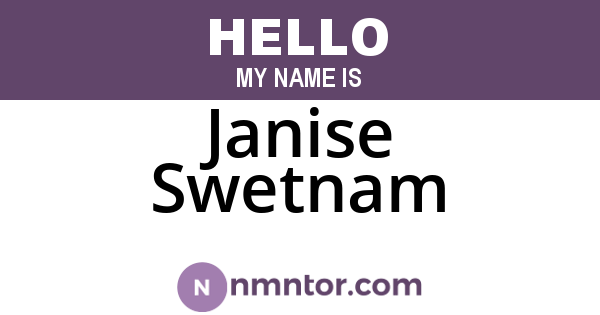 Janise Swetnam