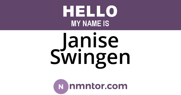 Janise Swingen