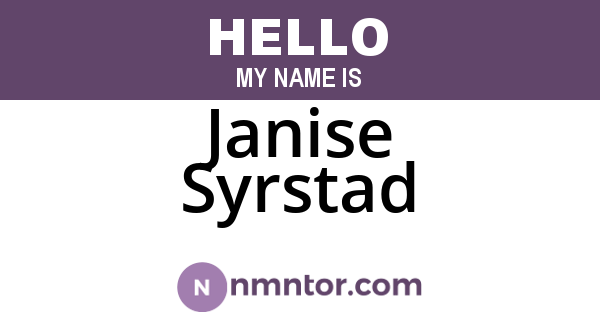 Janise Syrstad