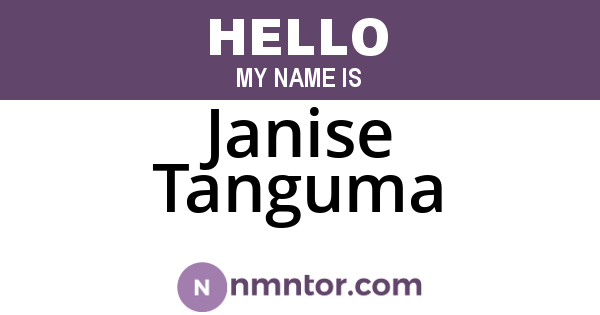 Janise Tanguma