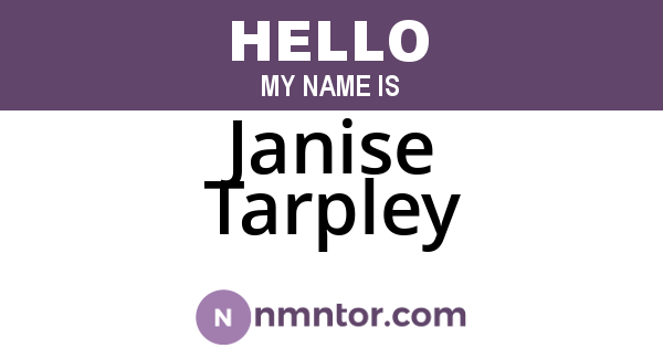 Janise Tarpley