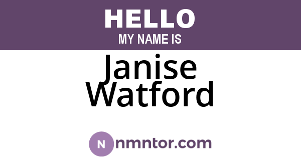 Janise Watford
