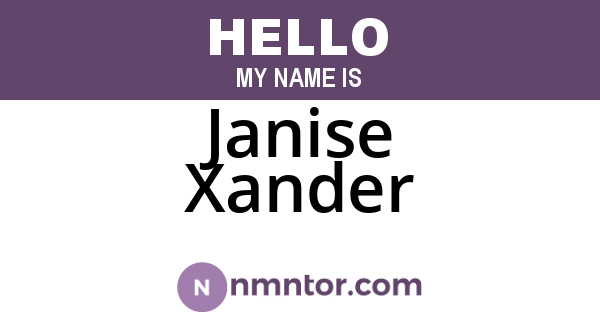 Janise Xander