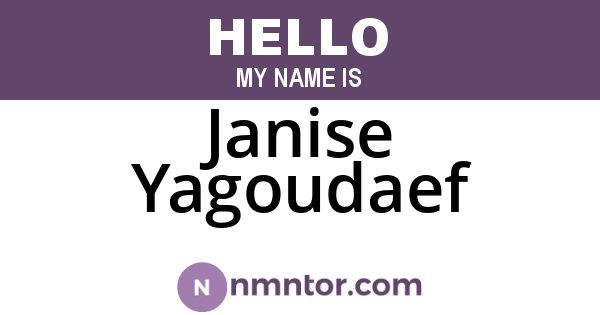 Janise Yagoudaef