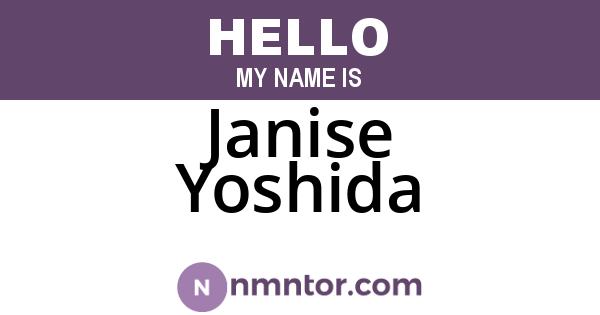 Janise Yoshida