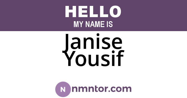 Janise Yousif