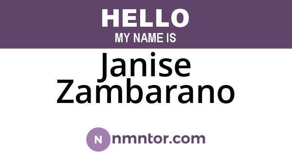 Janise Zambarano